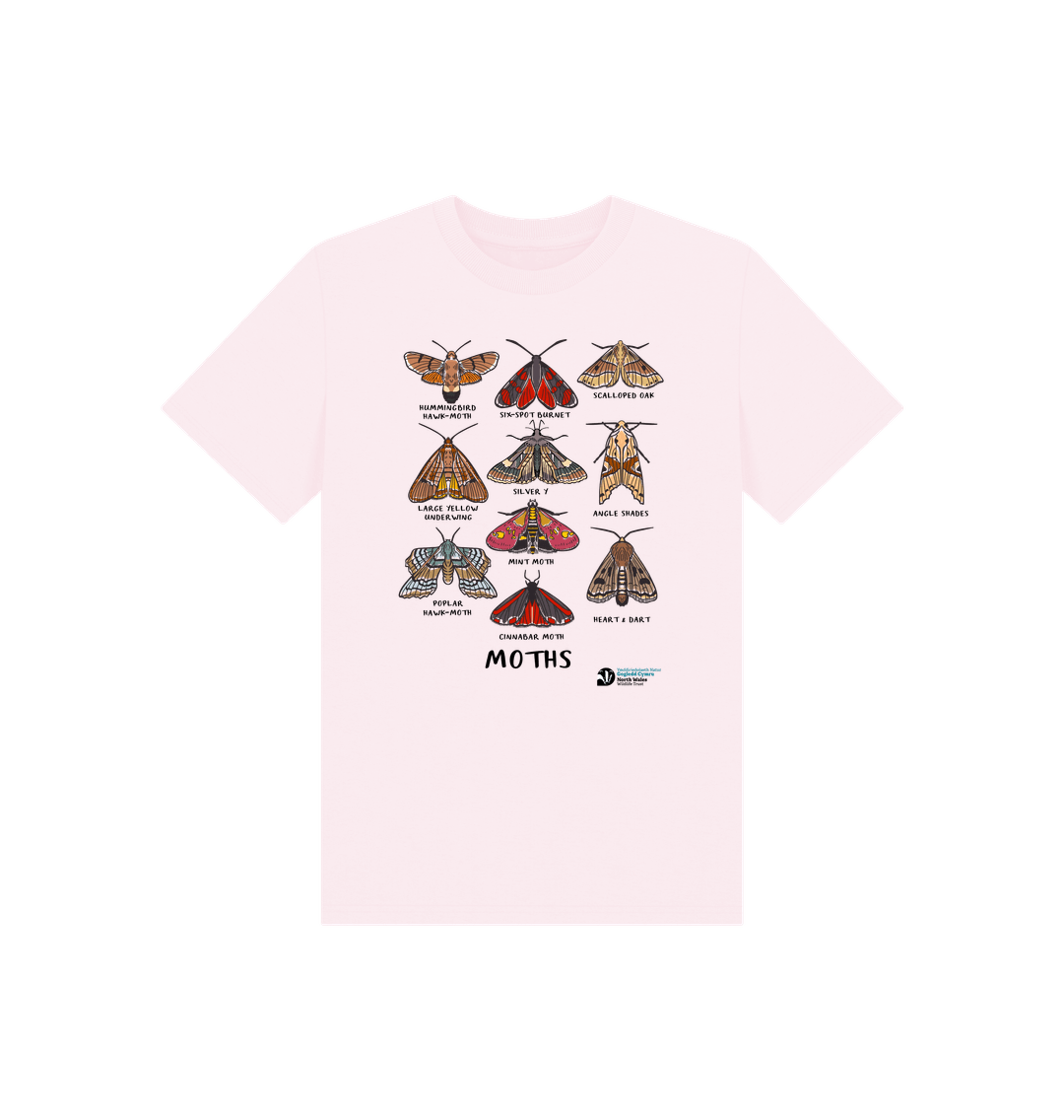 Pink Kids Moths Species T-Shirt