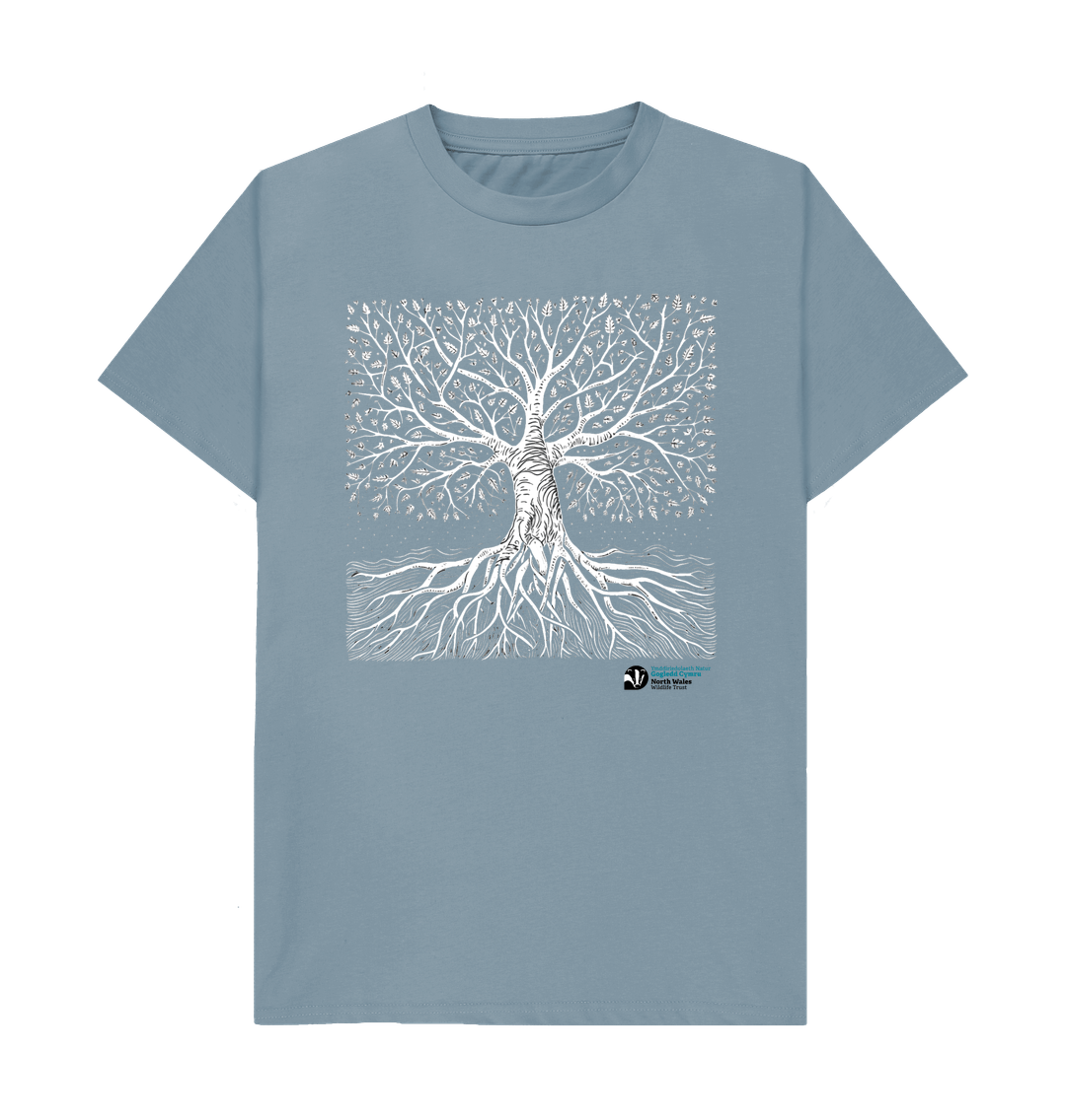 Stone Blue Printed T-shirt
