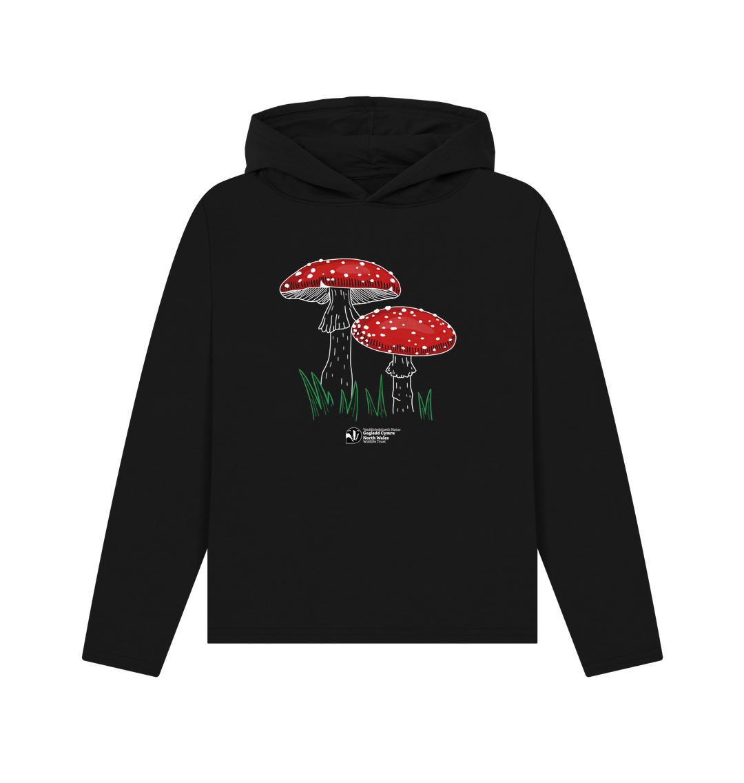 Black Printed Hoody