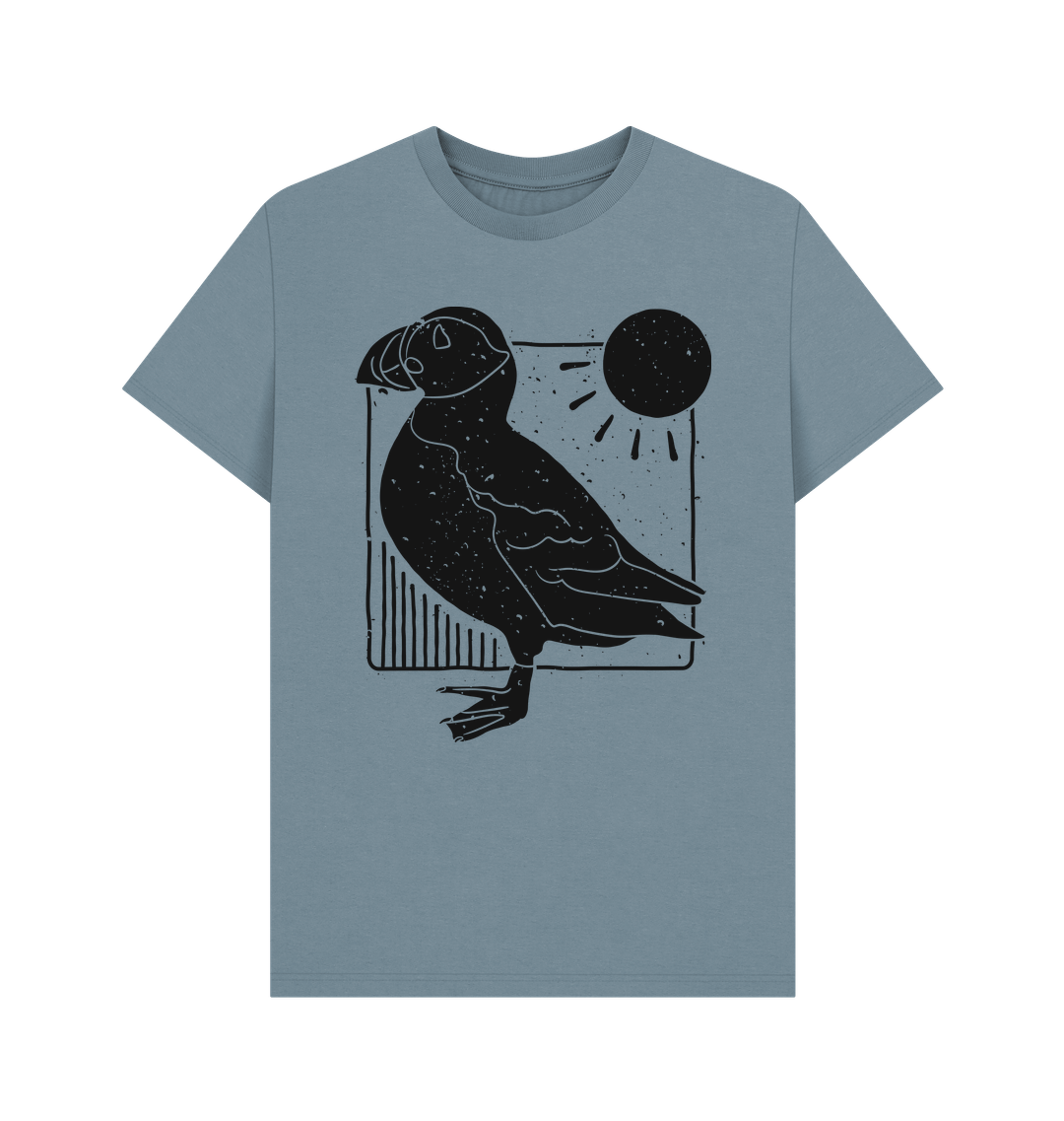 Stone Blue Printed T-shirt Front