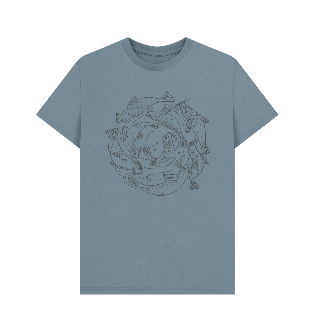 Stone Blue Printed T-shirt