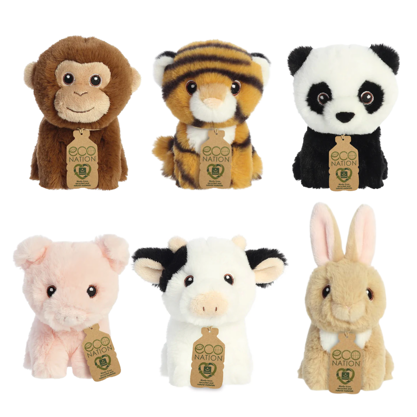 Eco Nation small soft toy - recycled plastic (Choice of animals)