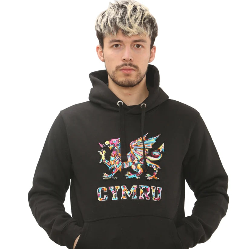 Multi-Coloured Dragon Cymru Hoodie
