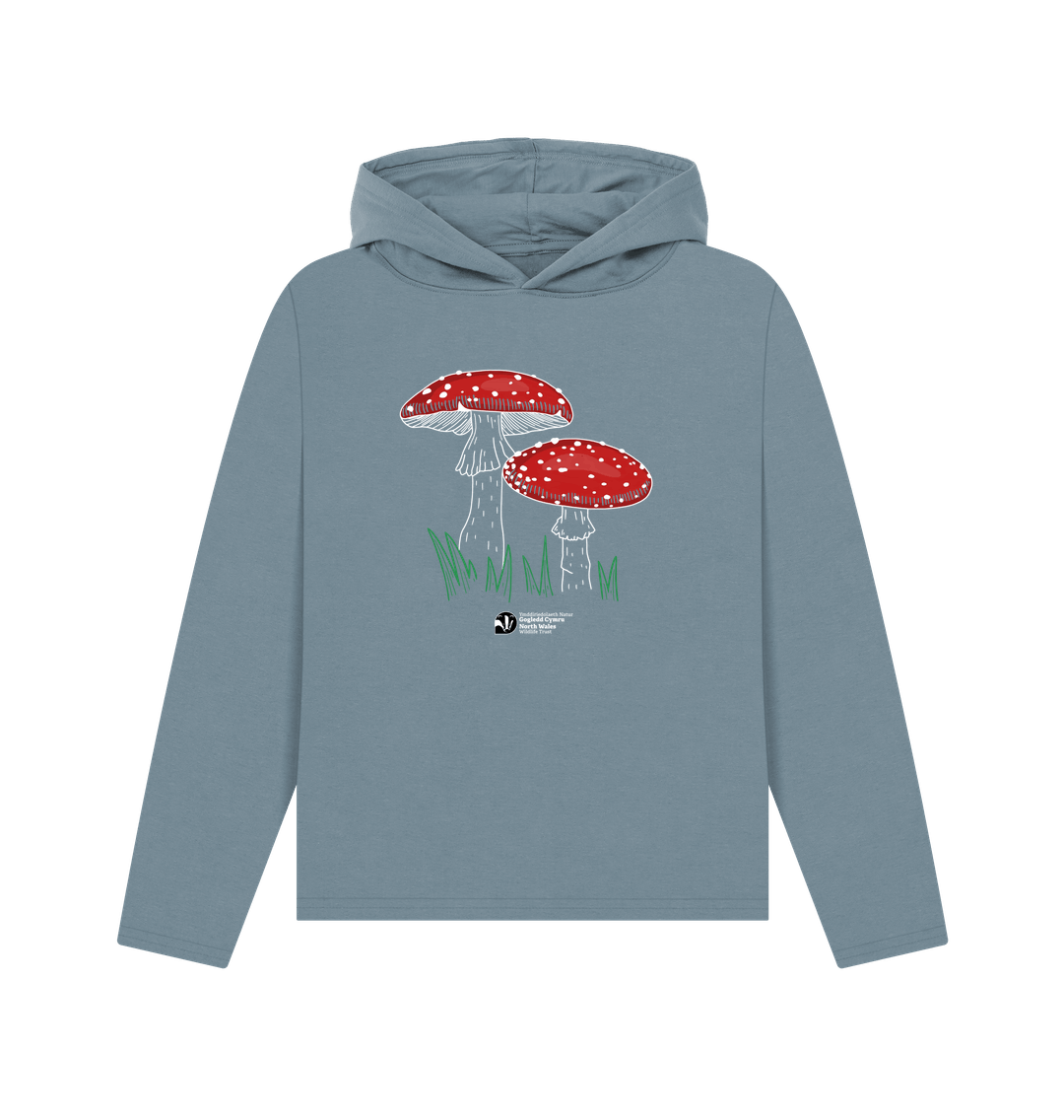 Stone Blue Printed Hoody