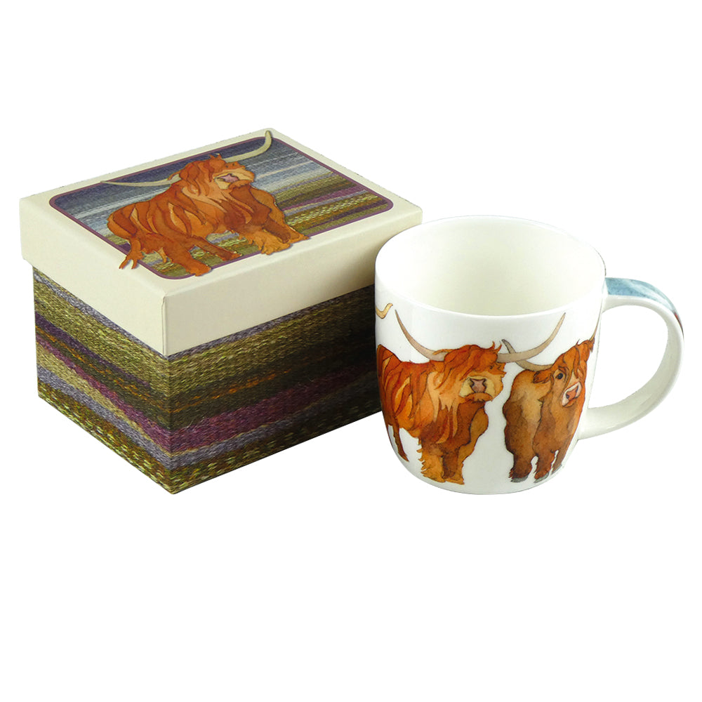 Highland Cow bone china mug