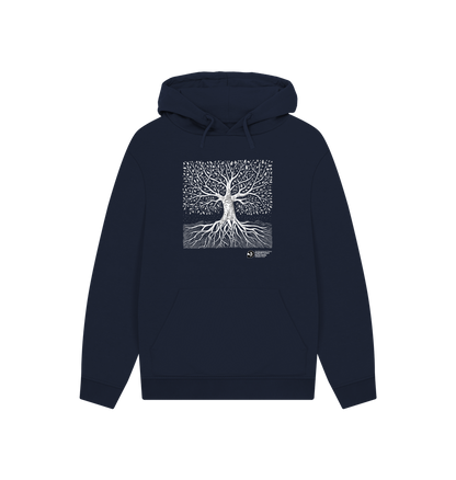 Navy Printed Hoody