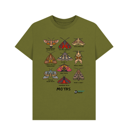 Moss Green Printed T-shirt Front