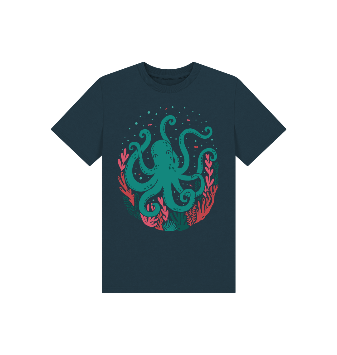 Denim Blue Printed Kids T-Shirt