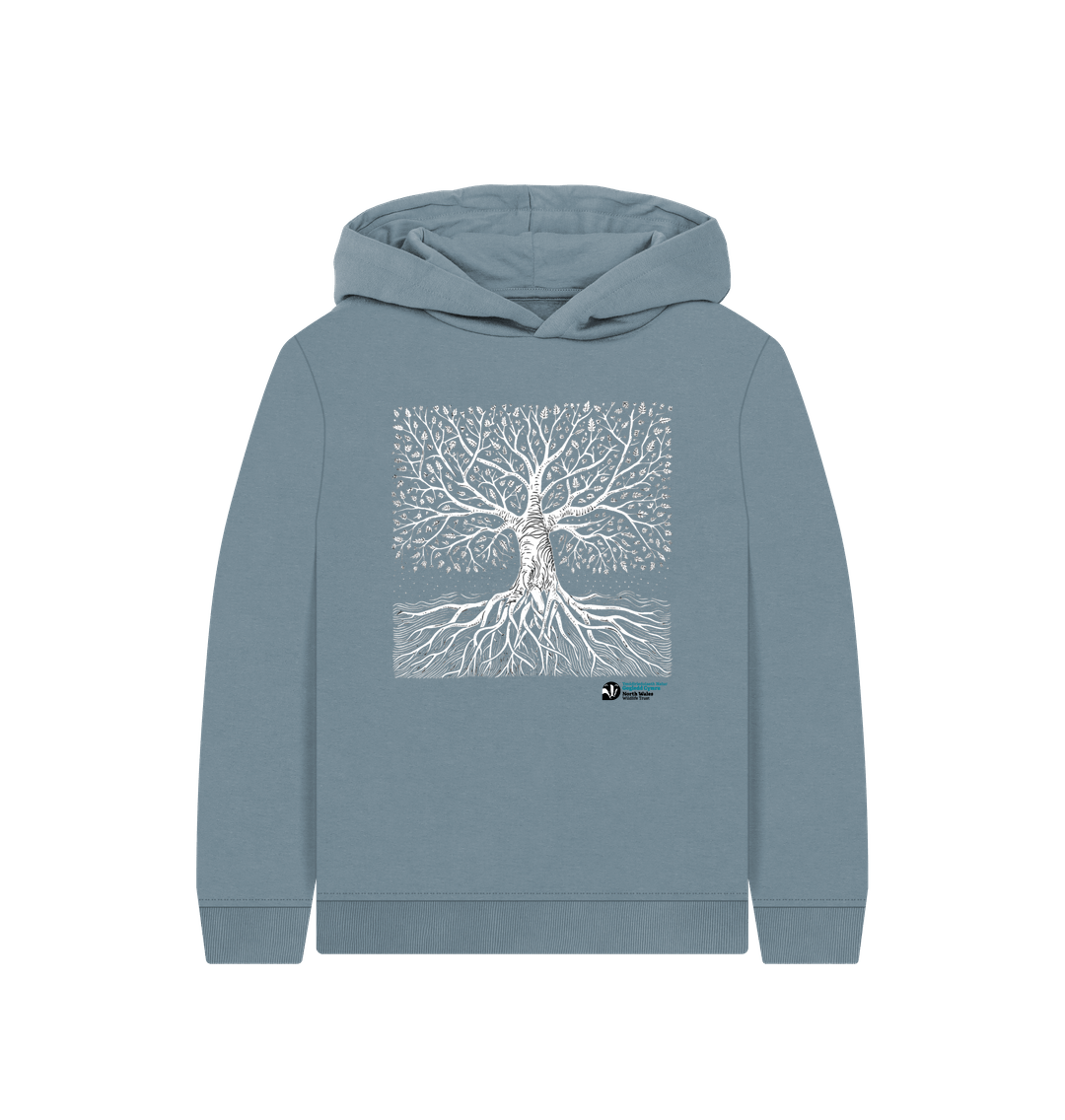 Stone Blue Tree Hoodie (Kids)