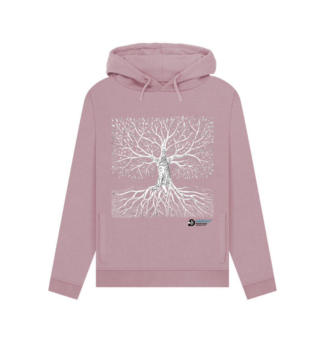 Mauve Women's Tree Hoodie