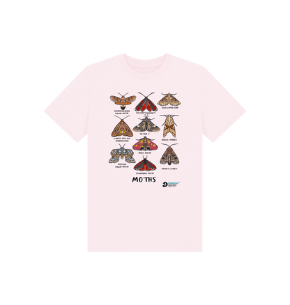 Pink Kids Moths Species T-Shirt