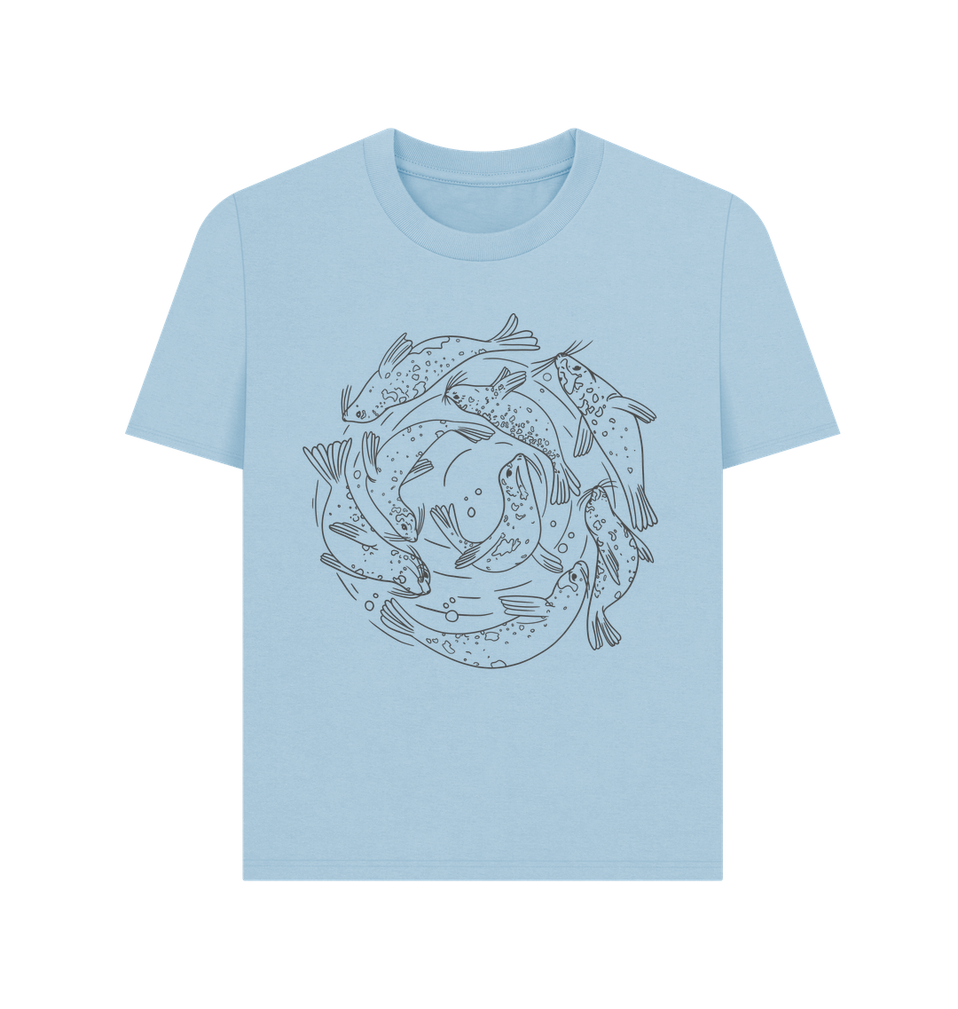 Milky Blue Printed T-shirt