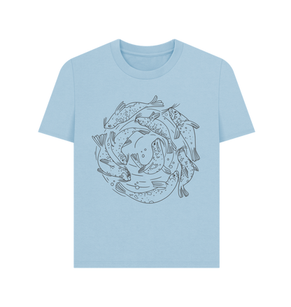 Milky Blue Printed T-shirt