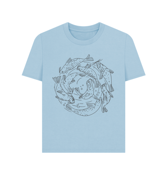 Milky Blue Printed T-shirt