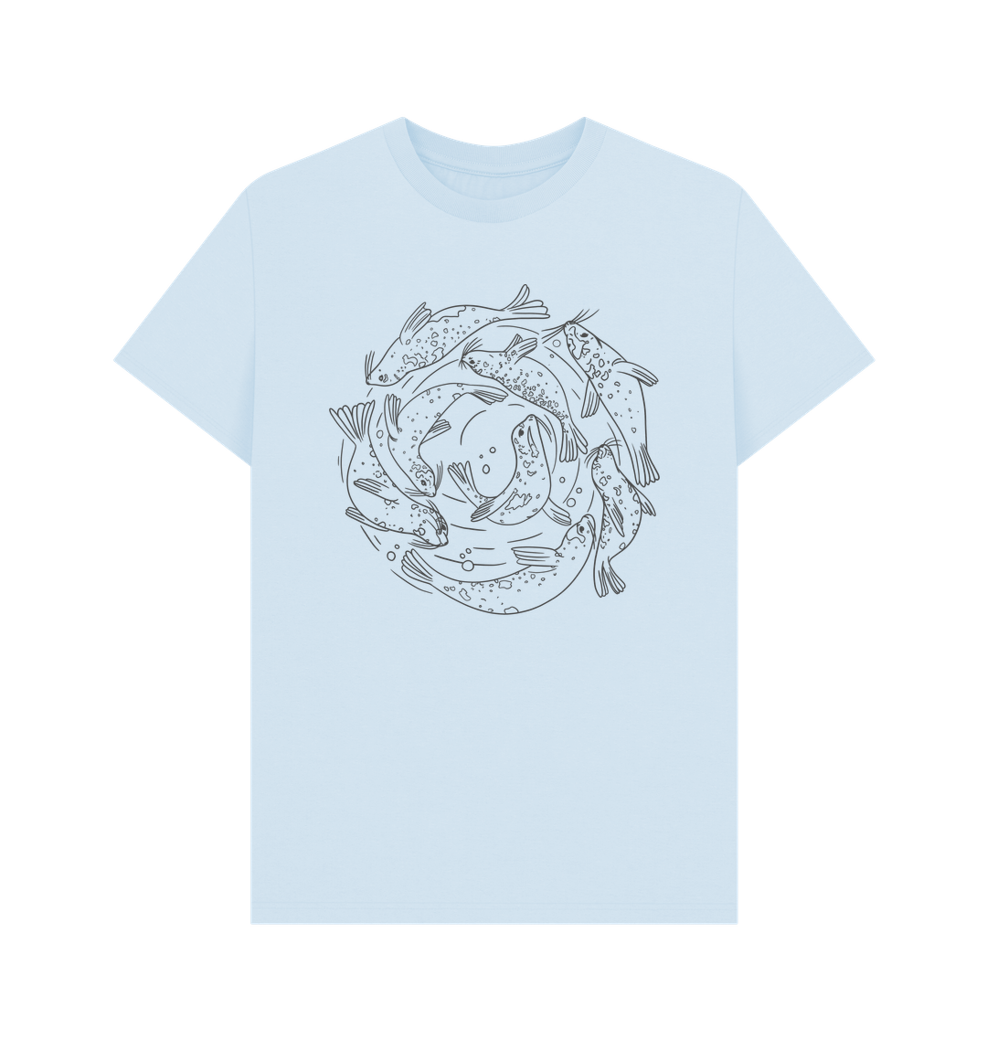Sky Blue Printed T-shirt