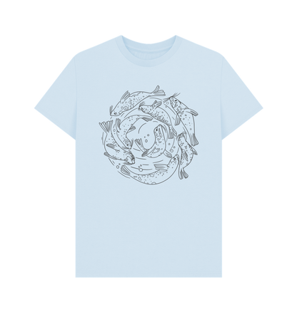 Sky Blue Printed T-shirt