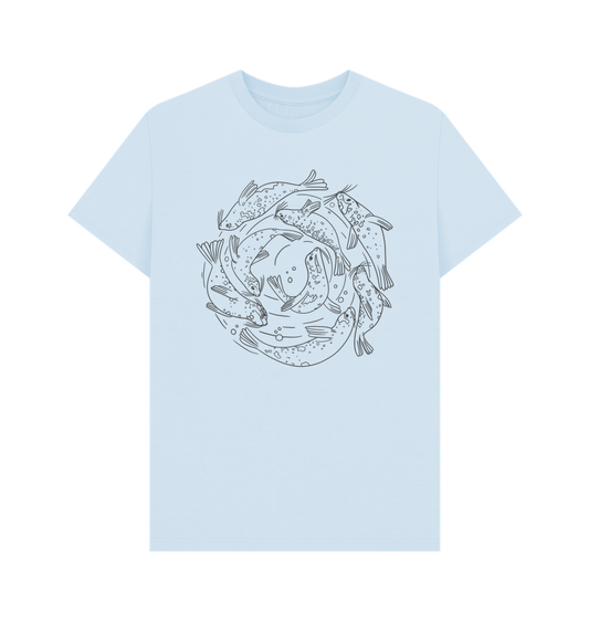 Sky Blue Printed T-shirt