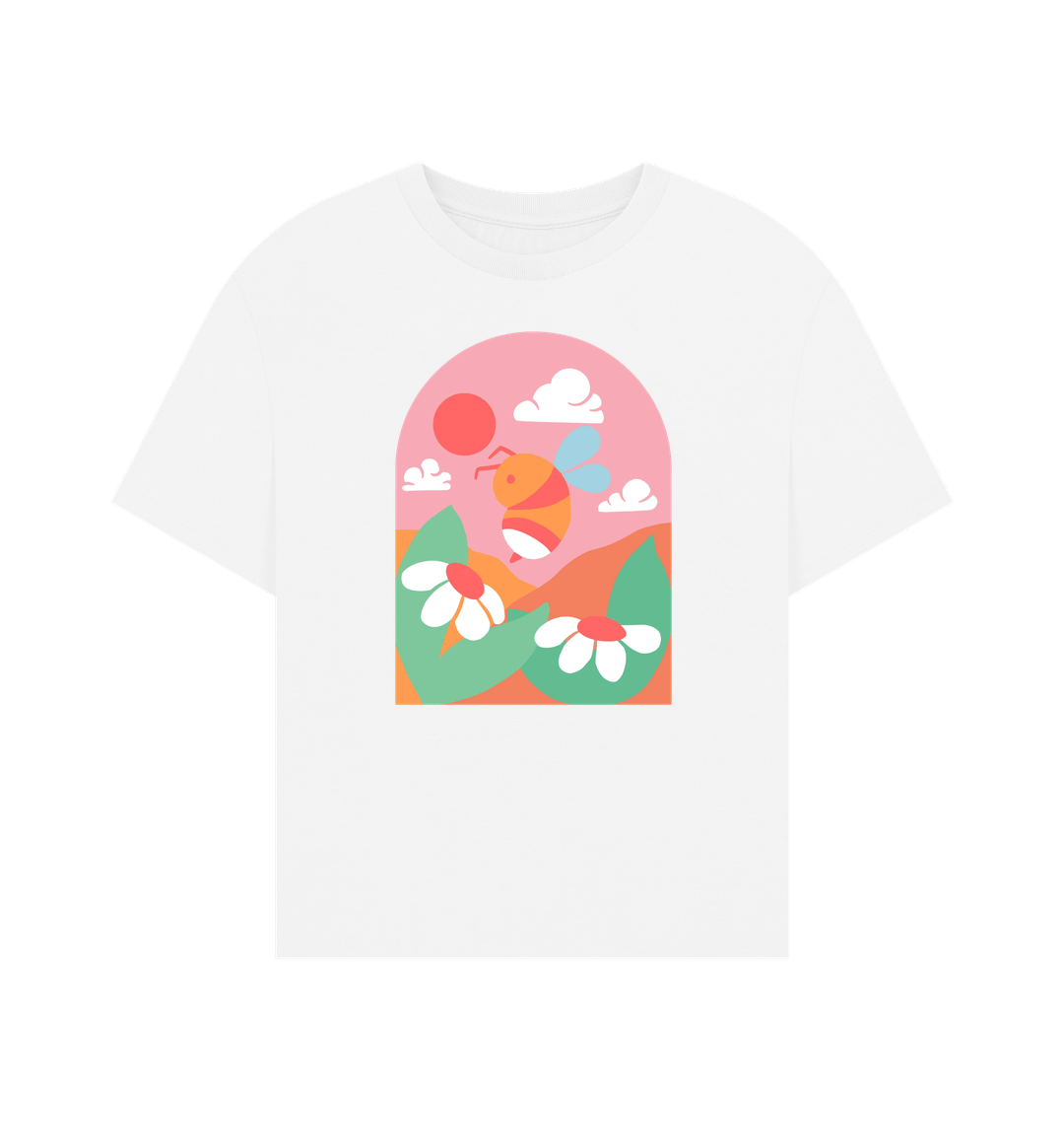 White Printed T-shirt Front