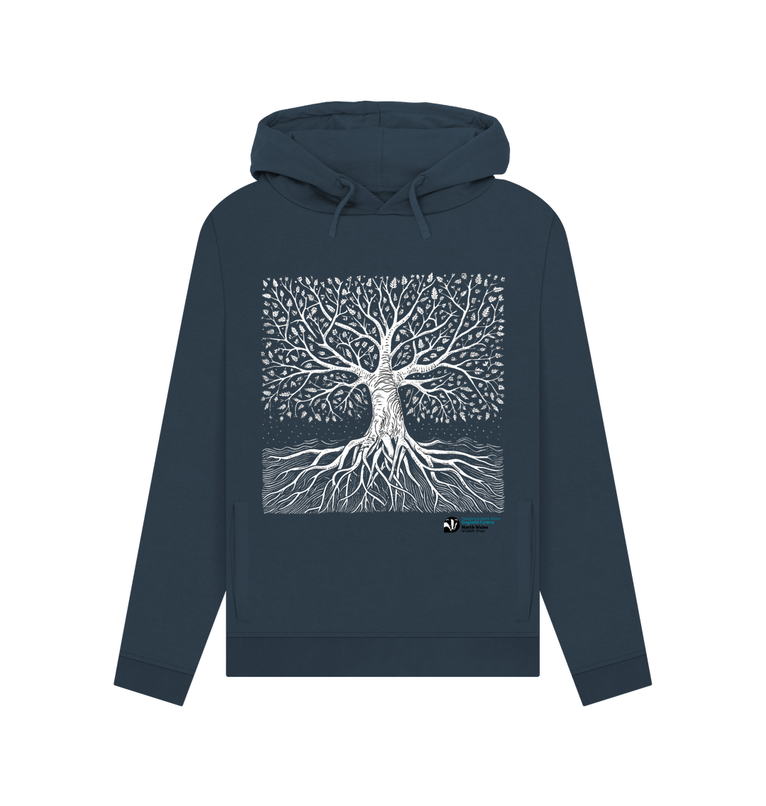 Navy Blue Tree Hoodie (Women)