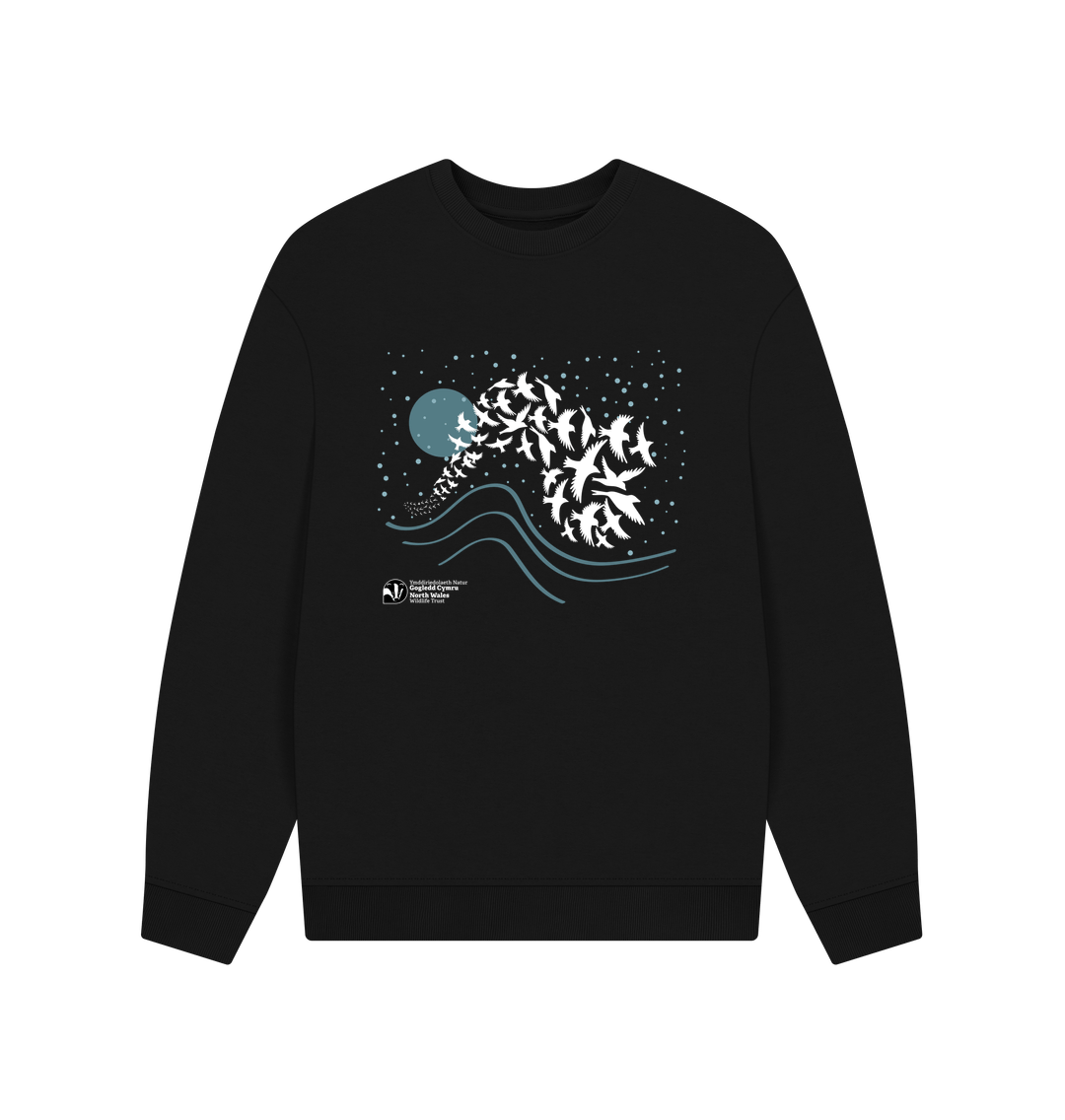 Black Winter Murmuration Oversized Jumper (Men)