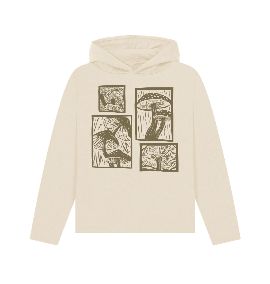 Oat Printed Hoody Front