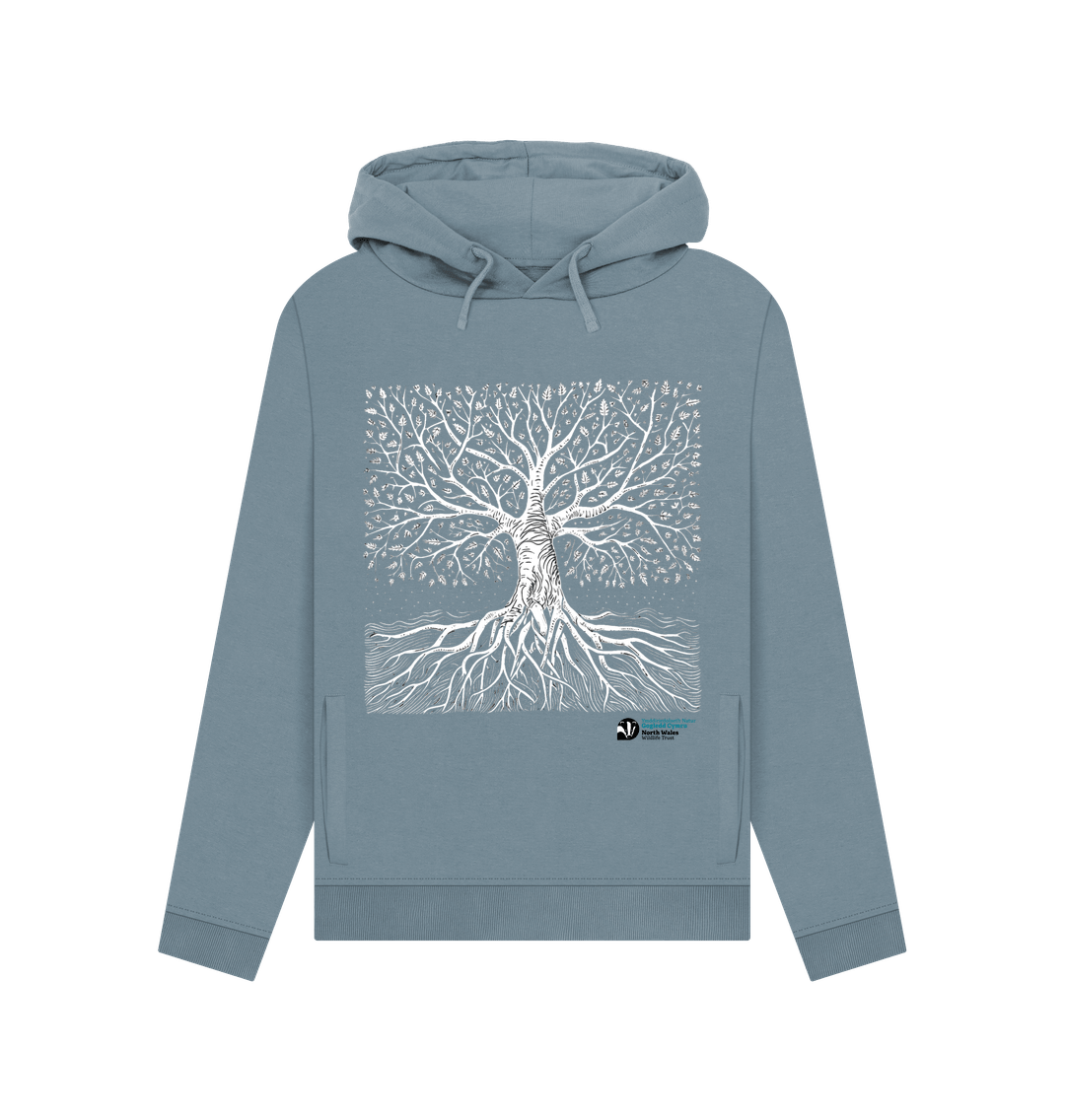 Stone Blue Tree Hoodie (Women)