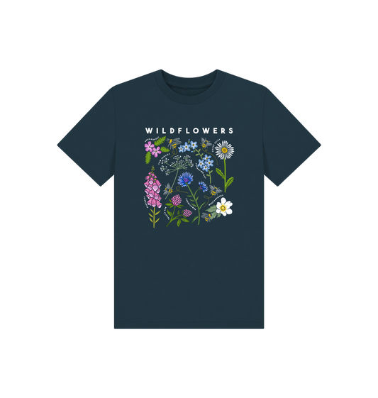 Sustainable wildflower printed kids t-shirt