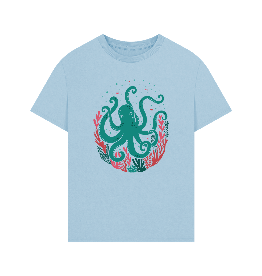 Milky Blue Printed T-shirt