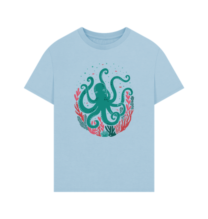 Milky Blue Printed T-shirt
