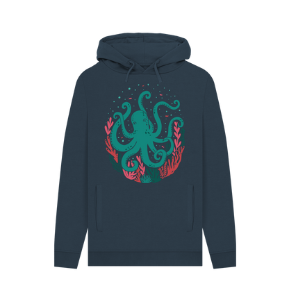 Navy Printed Hoody