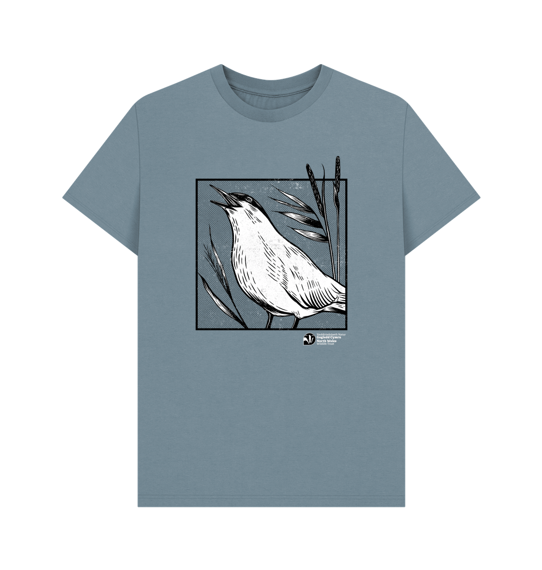Stone Blue Printed T-shirt Front