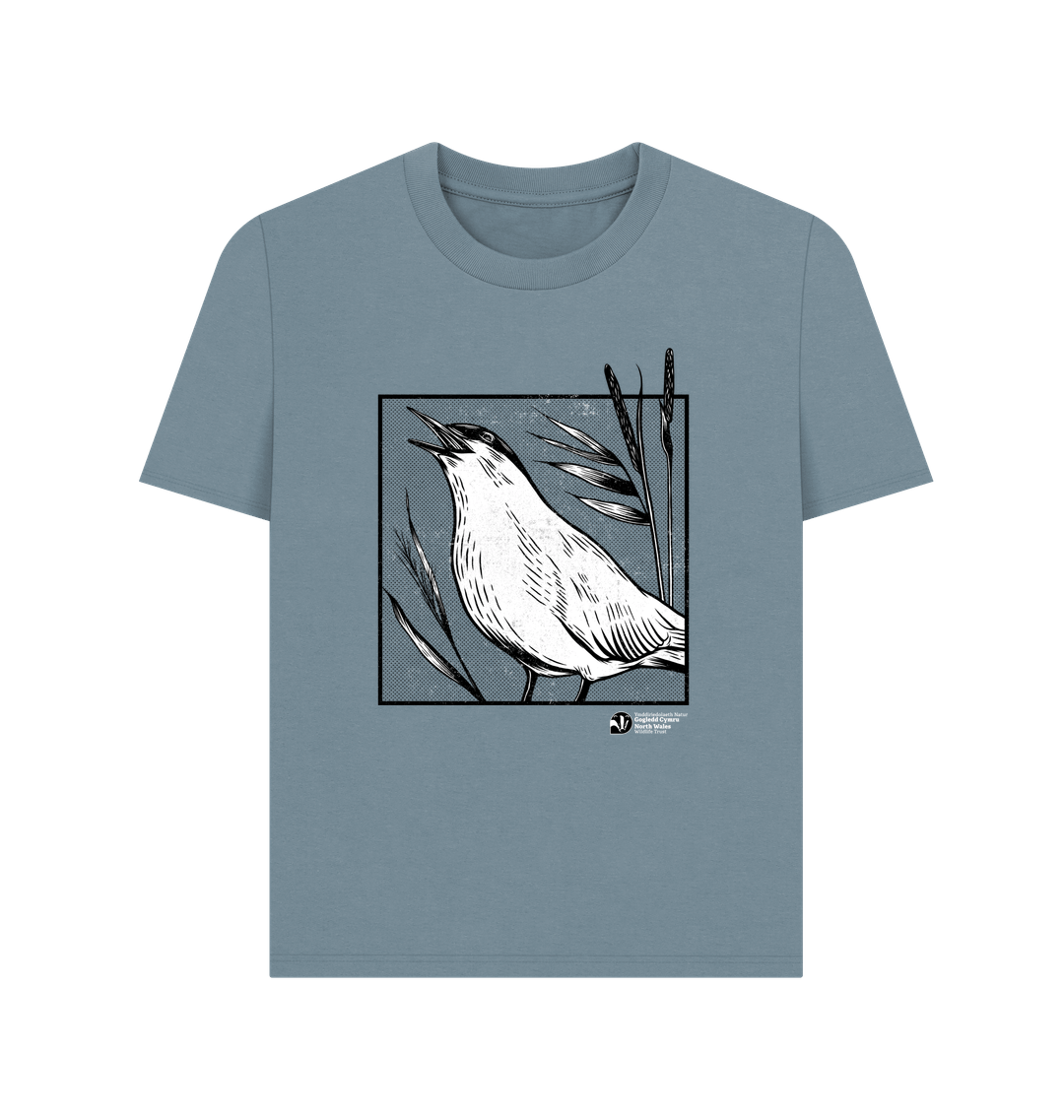 Stone Blue Printed T-shirt Front