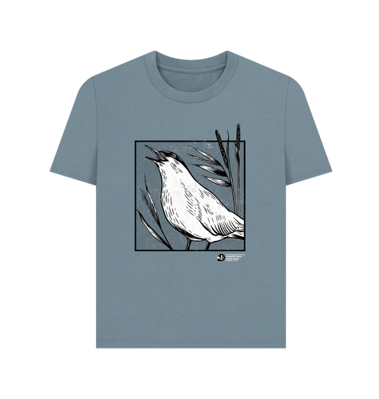 Stone Blue Printed T-shirt Front