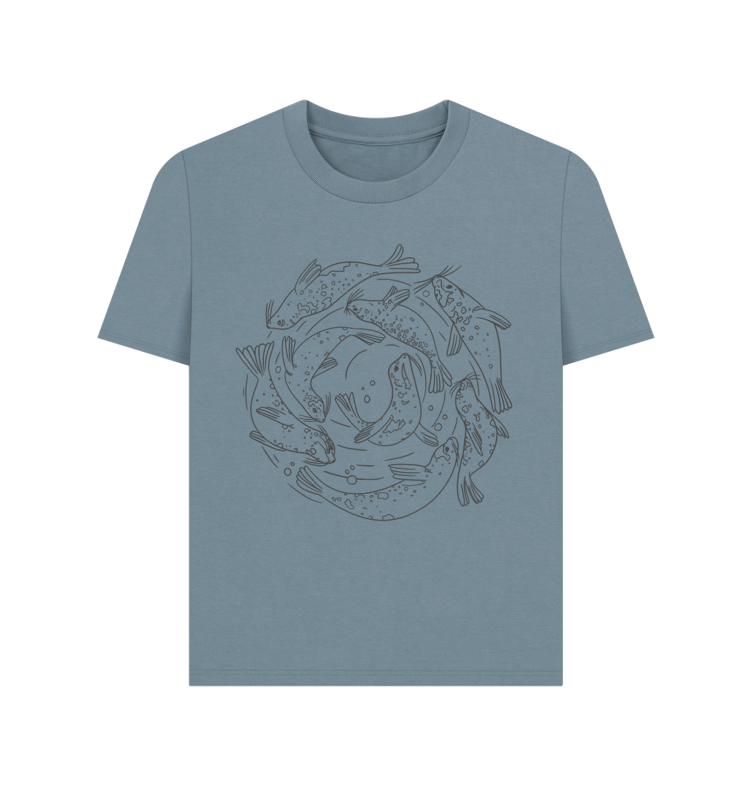 Stone Blue Printed T-shirt