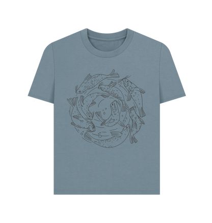 Stone Blue Printed T-shirt