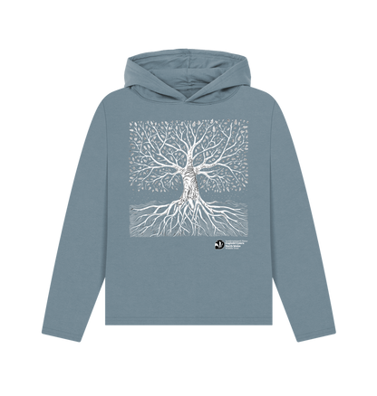 Stone Blue Printed Hoody