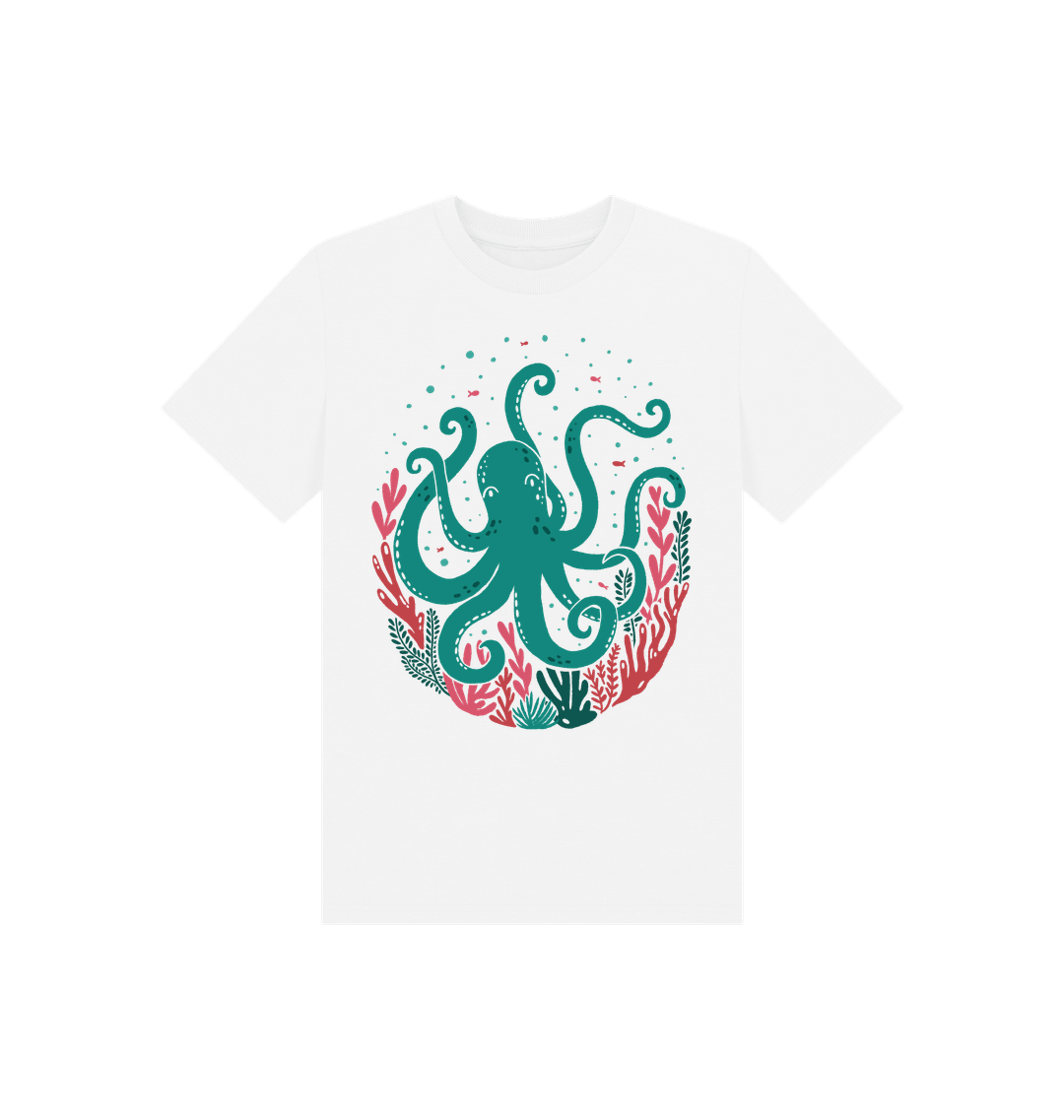 White Printed Kids T-Shirt