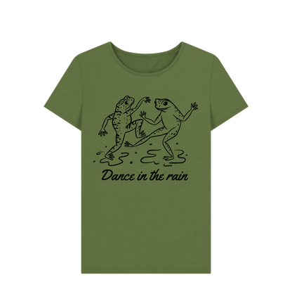 Khaki Printed T-shirt Front