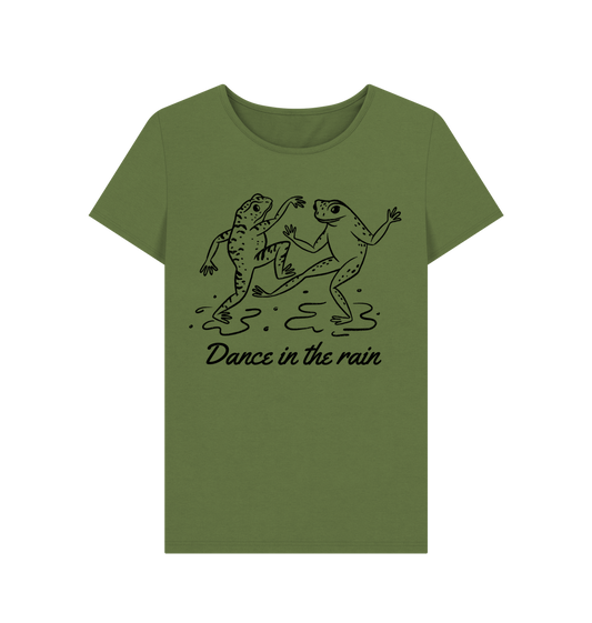 Khaki Printed T-shirt Front