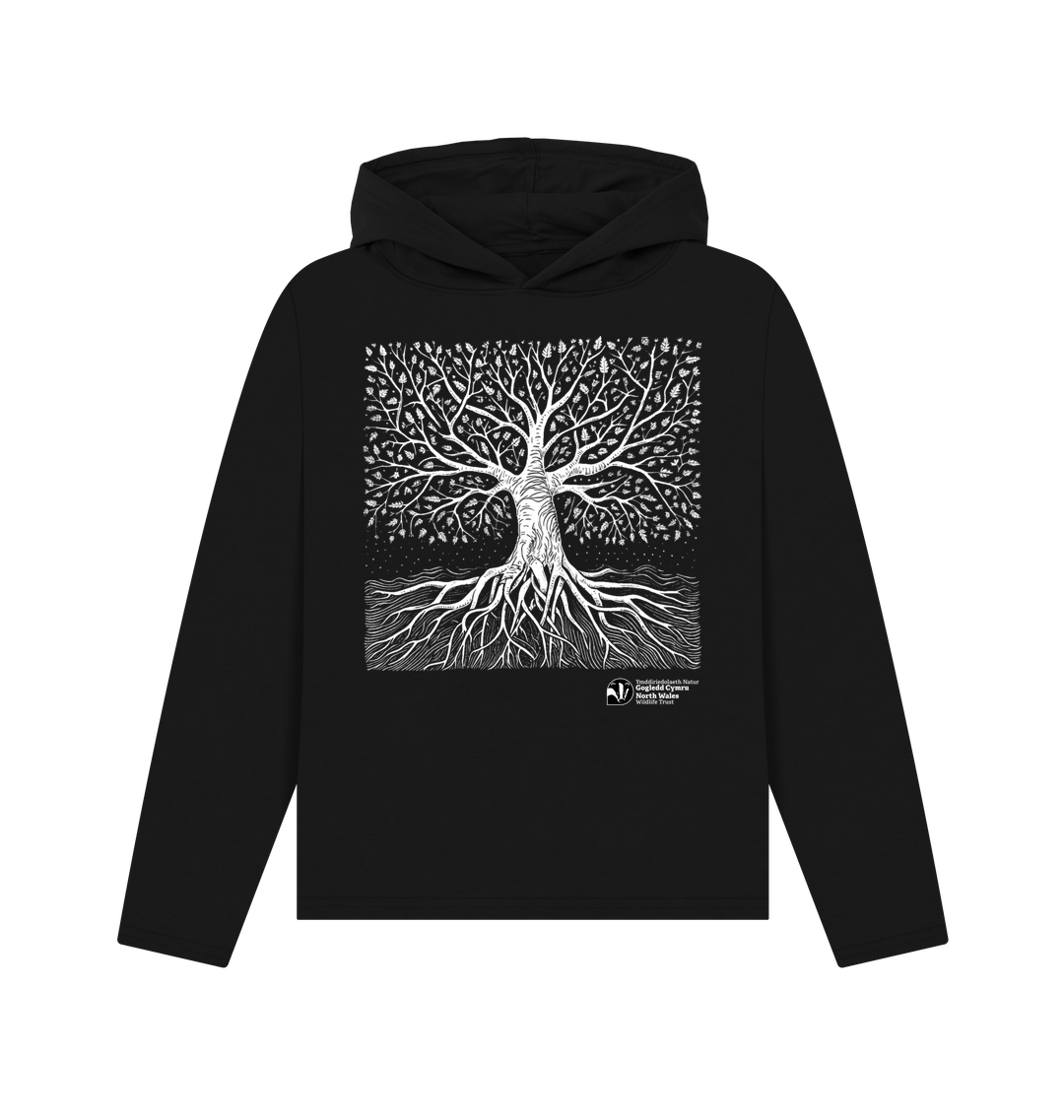 Black Printed Hoody