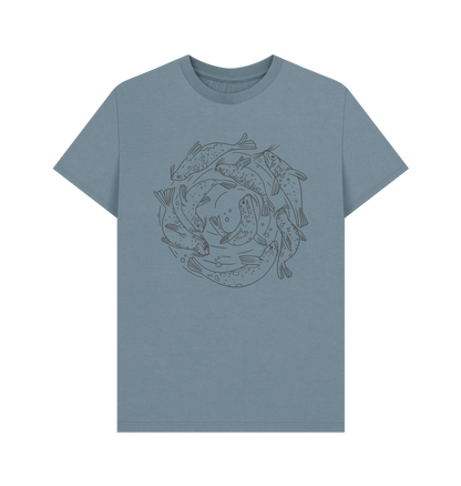 Stone Blue Printed T-shirt