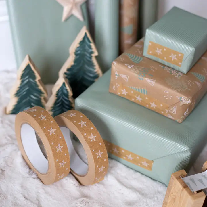 Star Paper Tape 24mm Sustainable Gift Wrap
