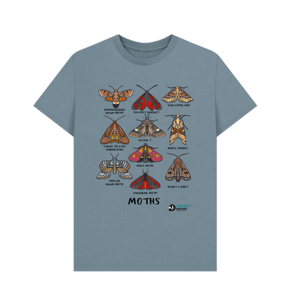 Stone Blue Printed T-shirt Front