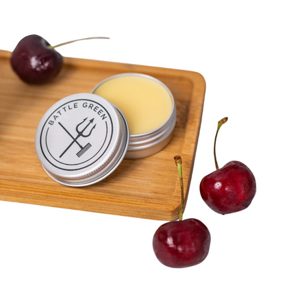 Battle Green vegan lip balm tins - 15g