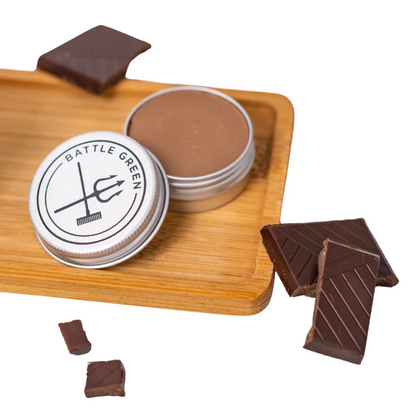 Battle Green vegan lip balm tins - 15g