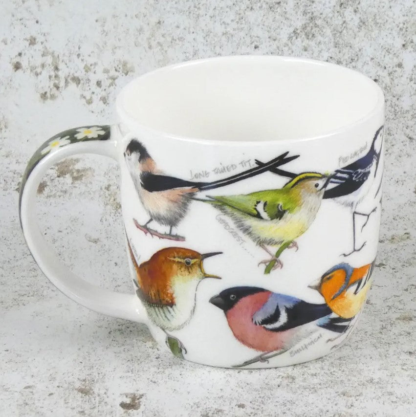 British birds bone china mug (boxed)