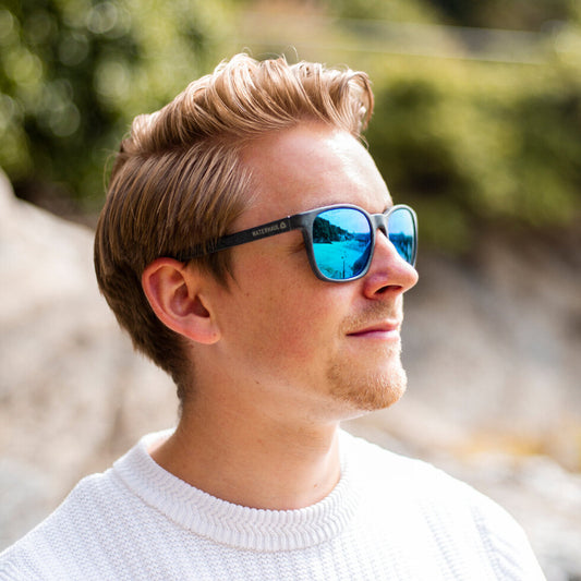 Waterhaul Fitzroy slate sunglasses - polarised blue mirror lens - 50% OFF!!