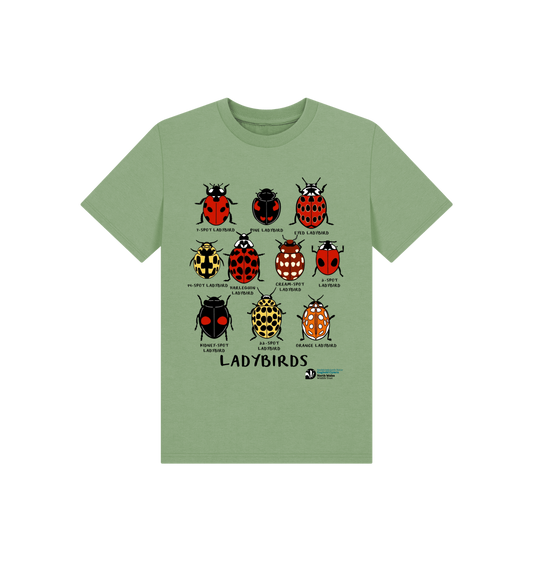 Sustainable printed ladybirds kids t-shirt from Teemill