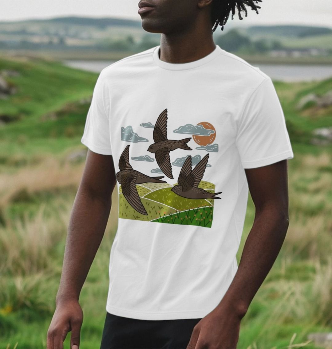 Sustainable printed swift men's t-shirt from Teemill