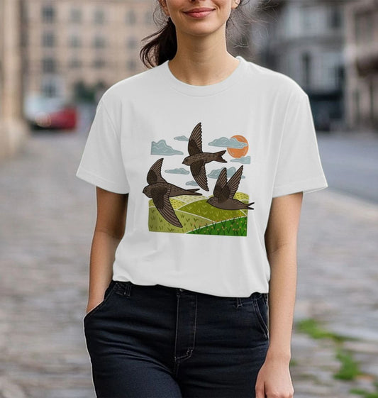 Sustainable printed swift women's t-shirt from Teemill